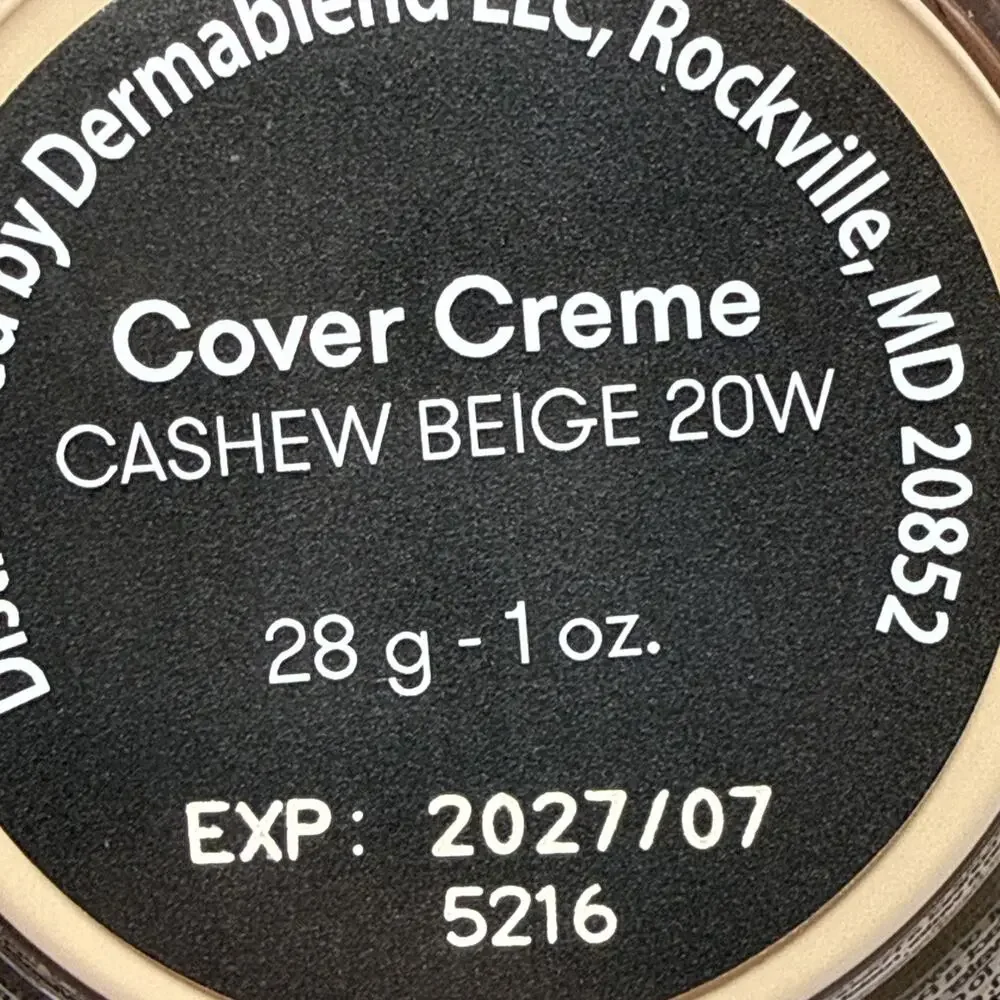 Dermablend Cover Creme Full Coverage SPF 30, 20W Cashew Beige, 1 oz Flawed Read